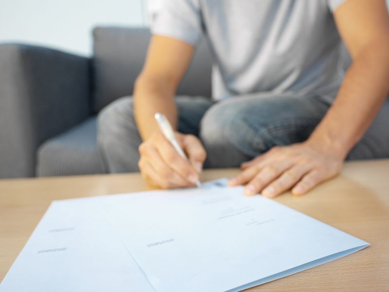 firma del registro de una escritura de una propiedad
