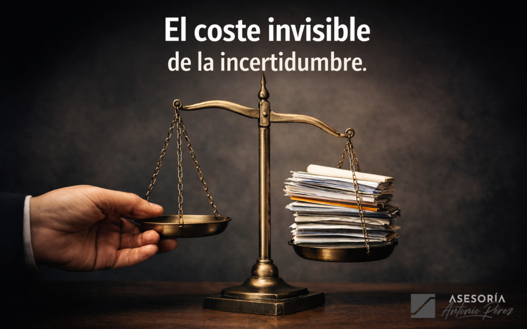 El coste invisible de la incertidumbre.